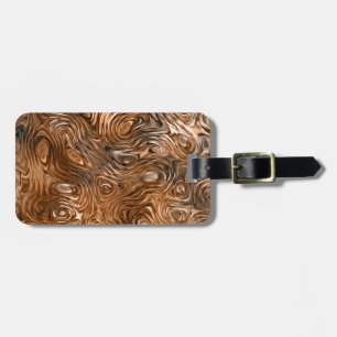 Molten "Copper" print Text luggage tag cream back