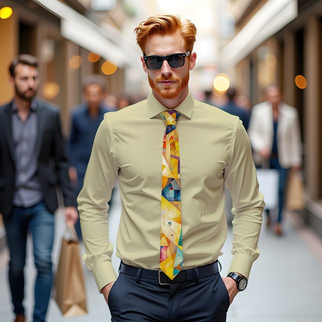 Molten Gold Abstract Art Tie (Creator Uploaded)