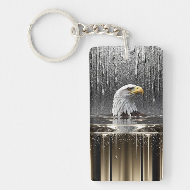 🦅 Molten Gold Eagle Power Charm 🦅 Key Ring (Front)