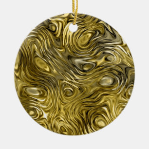 Molten "Gold" print ornament circle