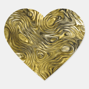 Molten "Gold" print sticker heart