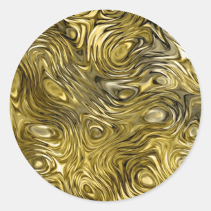 Molten "Gold" print sticker round