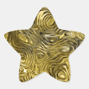 Molten Gold" print sticker star