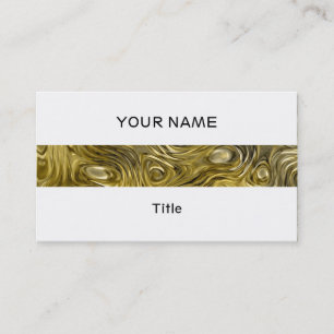 Molten "Gold" print stripe white back Business Card
