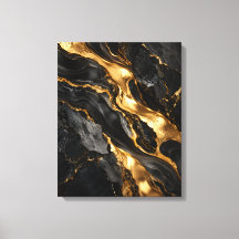 Molten Gold Through Black Marble