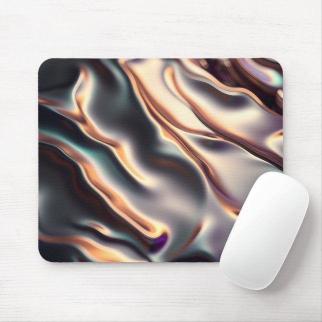Molten Iridescent Ripples Mouse Mat (With Mouse)