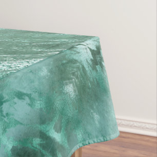 Molten Jade Emerald Green Luxury Marble Tablecloth