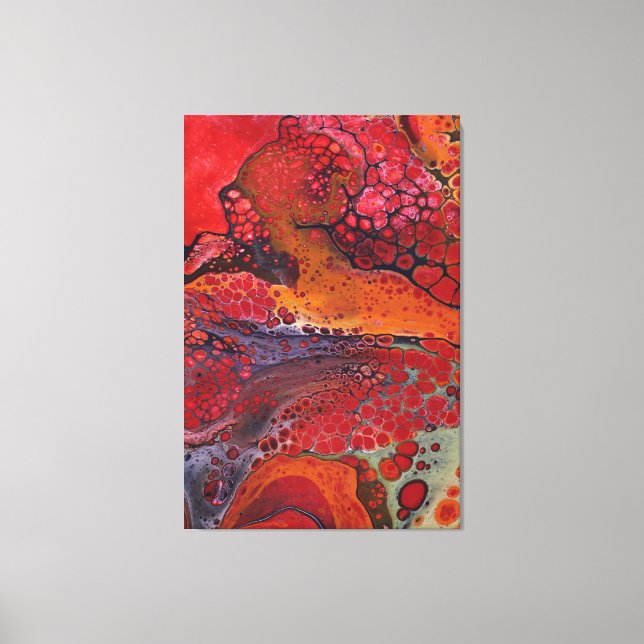 "Molten Lava" Abstract, Susan Wilkinson Photograph Canvas Print (Front)