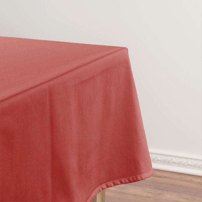 Molten Lava Dark Red Solid Colour Print Tablecloth (In Situ)
