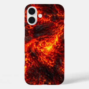 Molten Lava Flow Volcanic Abstract iPhone 16 Plus Case