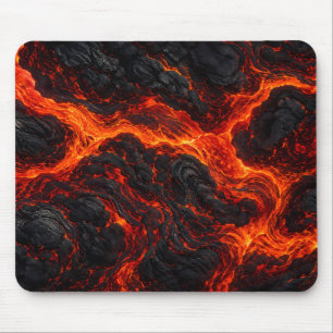Molten Lava Flow Volcanic Fire Texture Mouse Mat