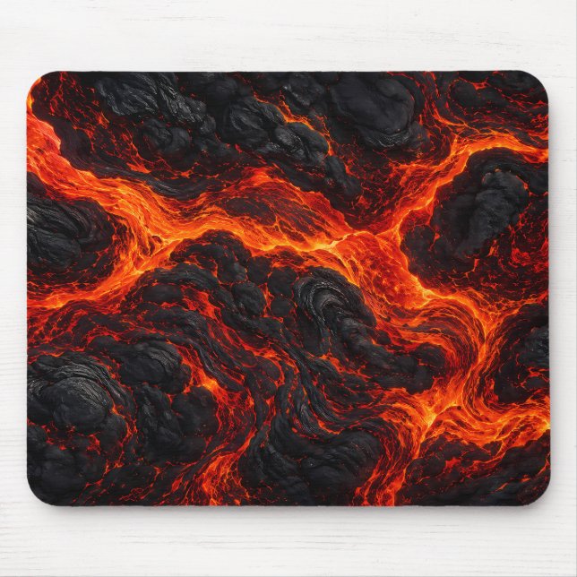 Molten Lava Flow | Volcanic Fire Texture Mouse Mat (Front)