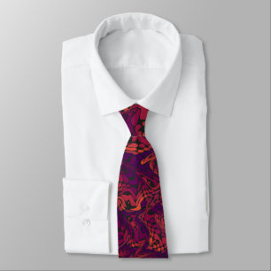 Molten Lava Fractal Tie
