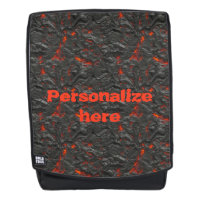 Molten lava volcano black and red