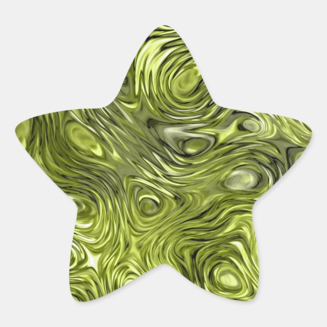 Molten Lime print sticker star (Front)