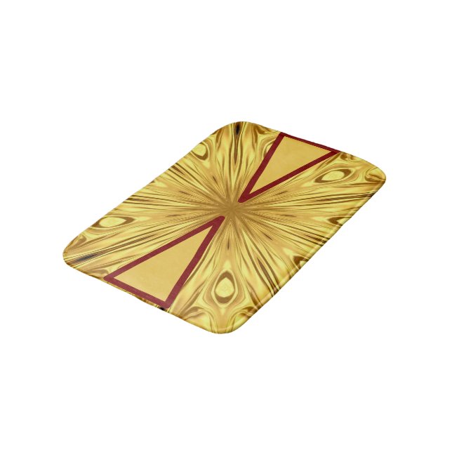 Molten Ore Aesthetic: Gilded Zenith Symmetrical Cr Bath Mat (Angled)
