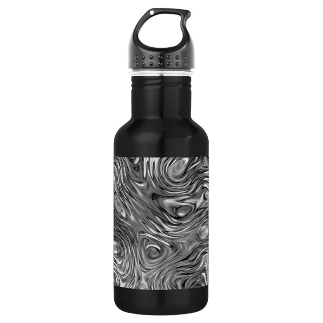 Molten print aluminium black 532 ml water bottle (Front)