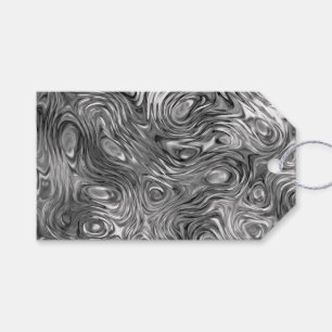 Molten print Text gift tags cream