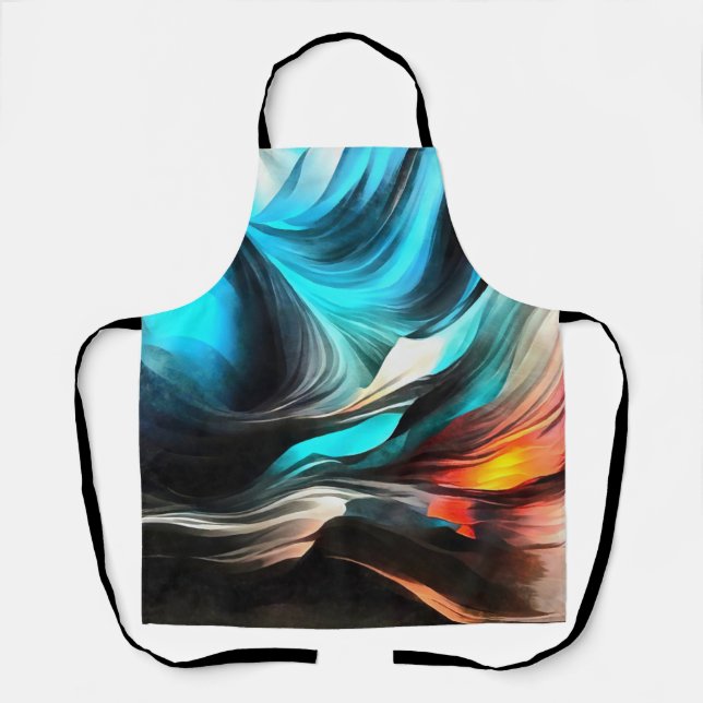 Molten Warmth Vivid Abstract Landscape 2 Apron (Front)