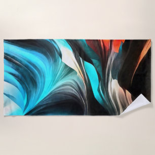 Molten Warmth Vivid Abstract Landscape 2 Beach Towel