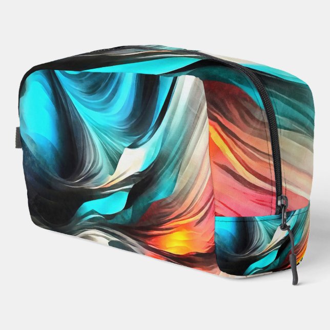 Molten Warmth Vivid Abstract Landscape 2 Dopp Kit (Right Corner)