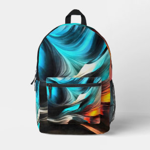 Molten Warmth Vivid Abstract Landscape 2 Printed Backpack