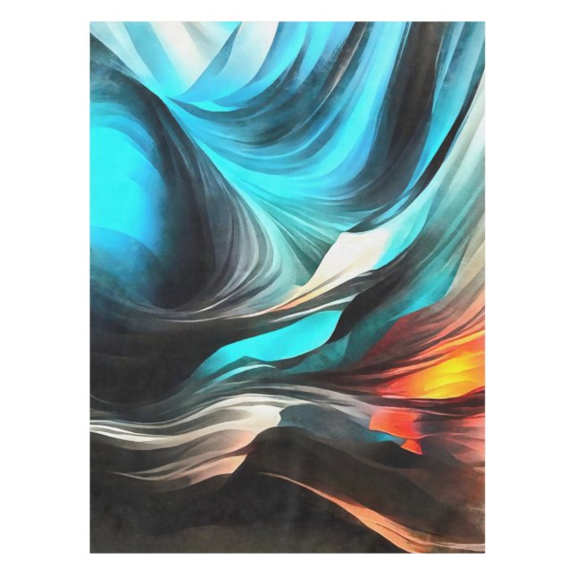 Molten Warmth Vivid Abstract Landscape 2 Tablecloth (Front)