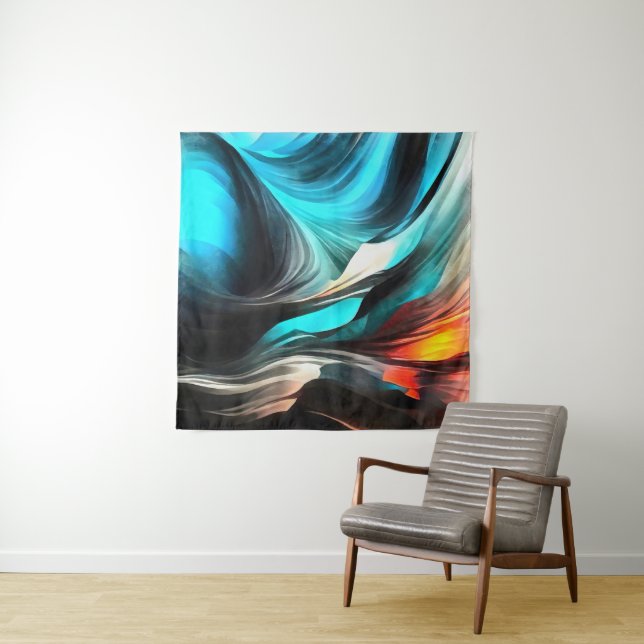 Molten Warmth Vivid Abstract Landscape 2 Tapestry (In Situ)