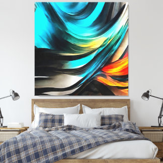 Molten Warmth Vivid Abstract Landscape 3 Canvas Print