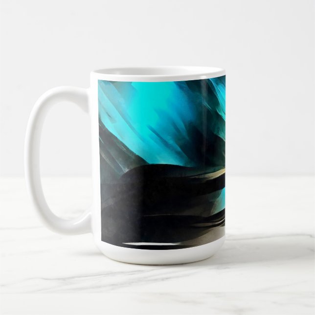 Molten Warmth Vivid Abstract Landscape 3 Coffee Mug (Left)