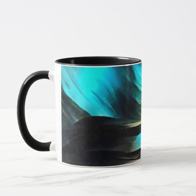 Molten Warmth Vivid Abstract Landscape 4 Mug (Left)