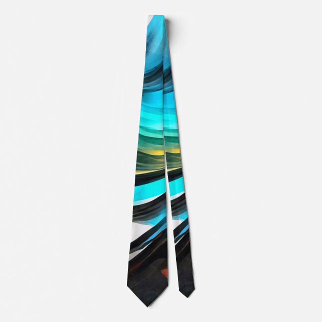 Molten Warmth Vivid Abstract Landscape 4 Tie (Front)