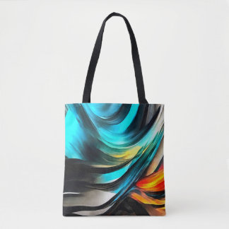 Molten Warmth Vivid Abstract Landscape 4 Tote Bag