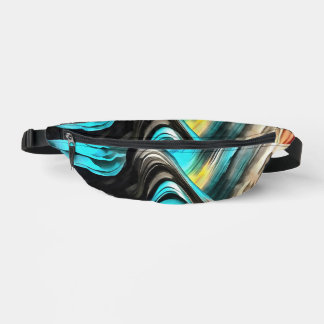 Molten Warmth Vivid Abstract Landscape Bum Bags