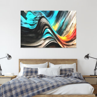 Molten Warmth Vivid Abstract Landscape Canvas Print