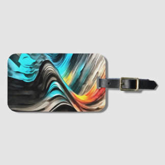 Molten Warmth Vivid Abstract Landscape Luggage Tag