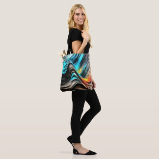 Molten Warmth Vivid Abstract Landscape Tote Bag
