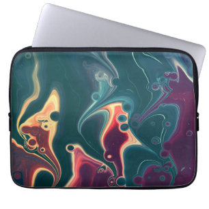 Molten Waves in Midnight Motion Laptop Sleeve