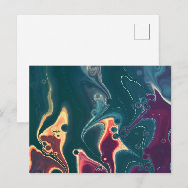 Molten Waves in Midnight Motion Postcard (Front/Back)