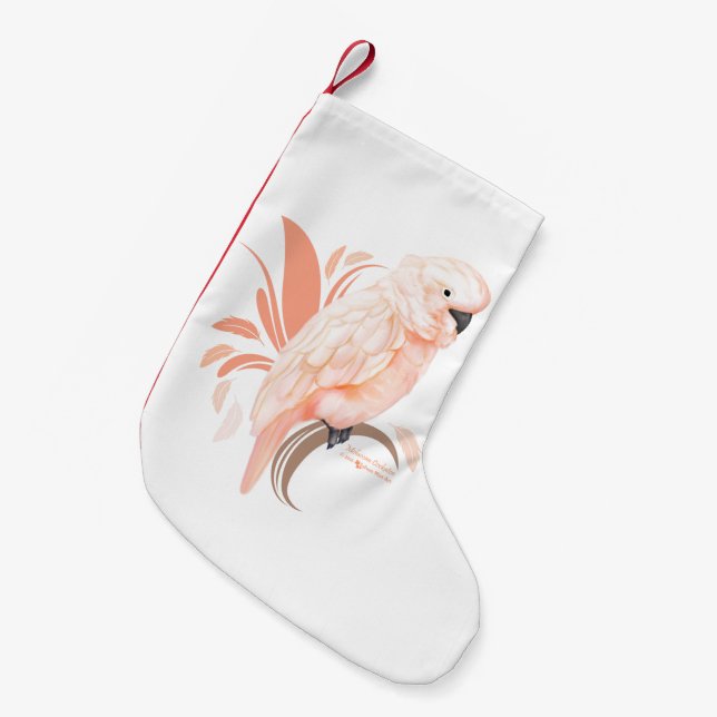 Moluccan Cockatoo Small Christmas Stocking (Front (Hanging))