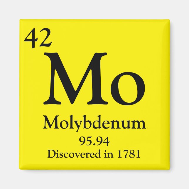 Molybdenum Periodic Table Magnet (Front)