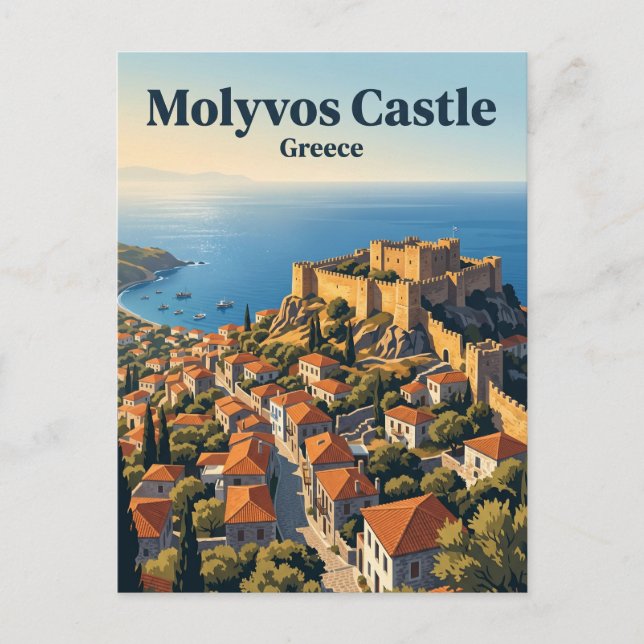Molyvos Castle Greece Postcard (Front)
