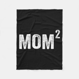 Mom2 mum of 2 kids children boys girls mother fleece blanket