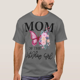 Mom 1st First Birthday Matching Family Butterfly F T-Shirt
