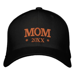 MOM 20XX embroidered baseball cap gold / white