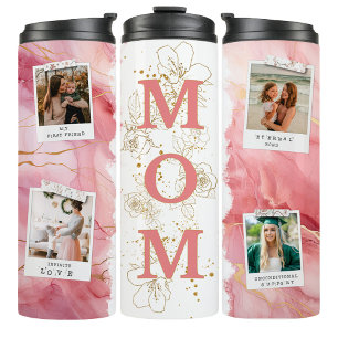 Mom 4 Photo Snapshots Coffee Travel Tumbler Mug
