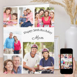 Mom 6 Photo Collage Any Age Big Happy Birthday Card<br><div class="desc">Create your own birthday card for mom with a photo collage made from 6 of your favorite photos. The template is set up to work for any age and you can edit mom to mama, momma or whatever term of endearment you use for your mother. You can also edit the...</div>