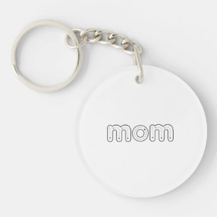 Mom Alphabet Tracing Mother's Day Gift Acrylic Key Ring