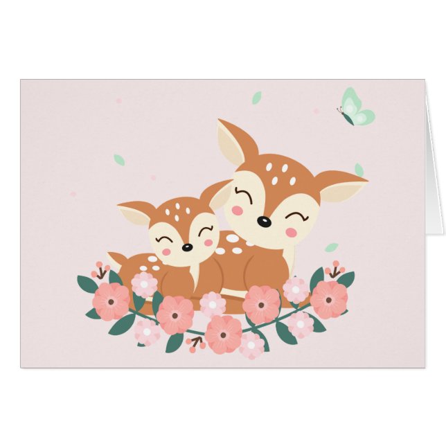 Mom and baby deer Mothers Day (Front Horizontal)