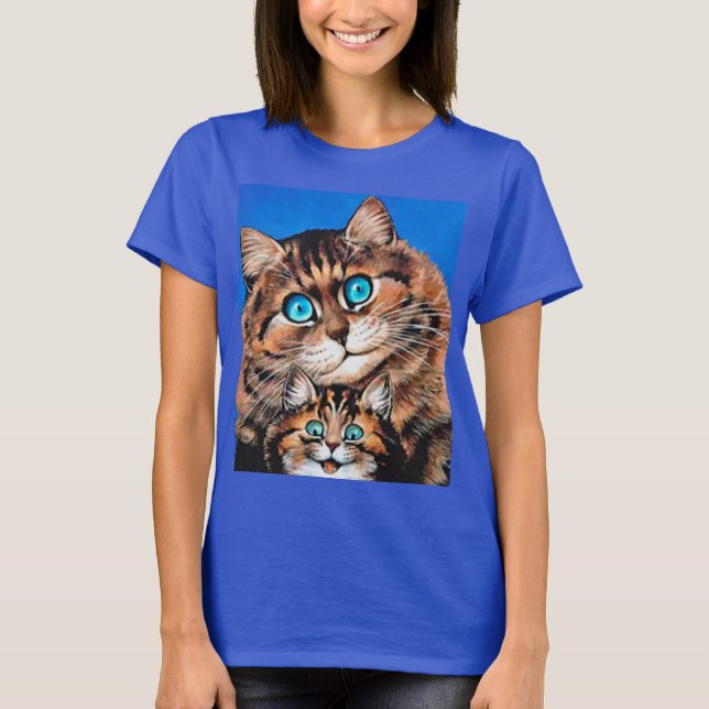 Mom and Kitty Cats, Louis Wain T-Shirt (Front)